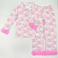 Mommy and Me Baby Girl Adult Christmas Santa Fur Shirt Pants Pink Sibling Pajamas Set