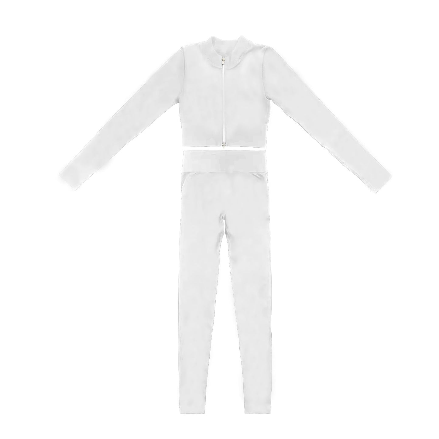 Pre-order  Baby Girl Toddler White Yoga Athletic Wear Clothes Set