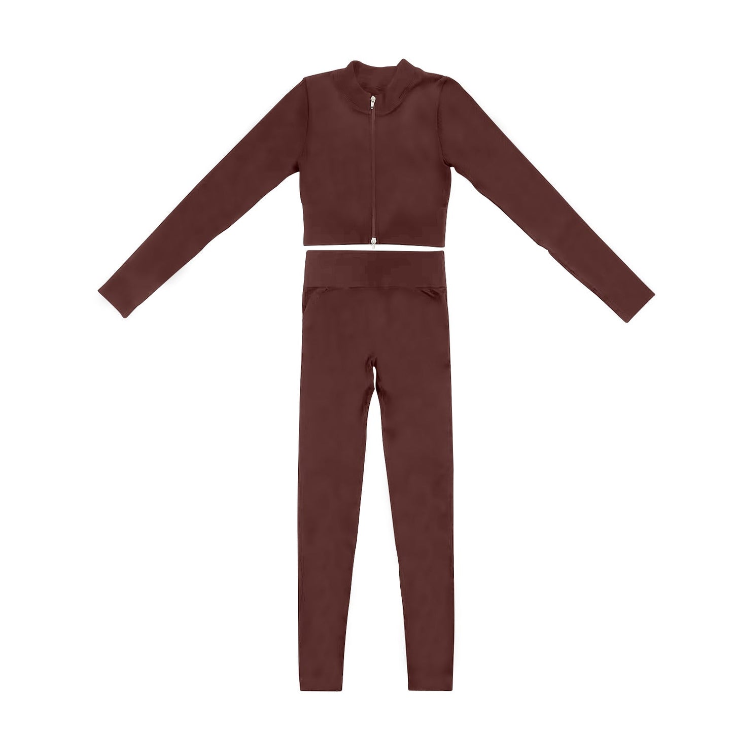 Pre-order  Baby Girl Toddler Brown Yoga Athletic Wear Clothes Set