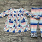 Baby Girl Long Sleeves Flower Pocket Tunic Stripes Legging Clothes Set