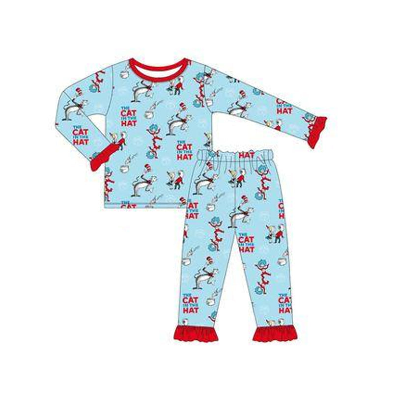 Pre-order Baby Girl Long Sleeves Dr Reading Shirt Pants Pajamas Clothes Set
