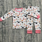 Baby Kids Toddler Long Sleeves Dogs Shirt Pants Christmas Pajamas Set RTS