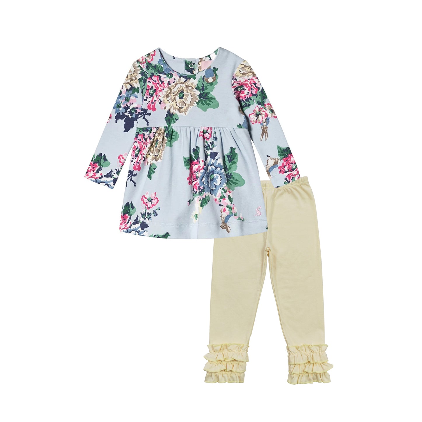 Preorder Baby Girl Long Sleeves Flower Tunic Tops Legging Outfit Clothes Set