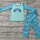 Baby Girl Long Sleeves Shirt Cartoon Girl Hearts Pants Pajamas Clothes Set