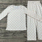 Adult Women Long Sleeves Checkered Long Sleeve Tops Pants Pajamas Outfit