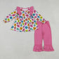 Sibling Baby Girls Kids Long Sleeves Pumpkins Tunic Pants Fall Clothes Sets RTS