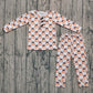 Baby Girl Long Sleeves Pumpkins Bows Shirt Pants Fall Pajamas Clothes Set RTS