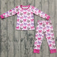 Baby Girl Long Sleeves Western Bows Shirt Pants Western Pajamas Set RTS