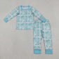 Sibling Baby Boys Girls Long Sleeves Shirts Pants Western Pajamas Sets Clothes RTS
