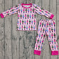 Girls Kids Long Sleeves Soldiers Shirt Pants Christmas Pajamas Set RTS