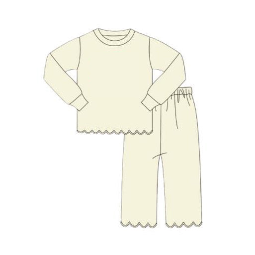 ( Moq 5 ) Preorder Girls Kids Long Sleeves Shirt Pants Cotton Pajamas Set