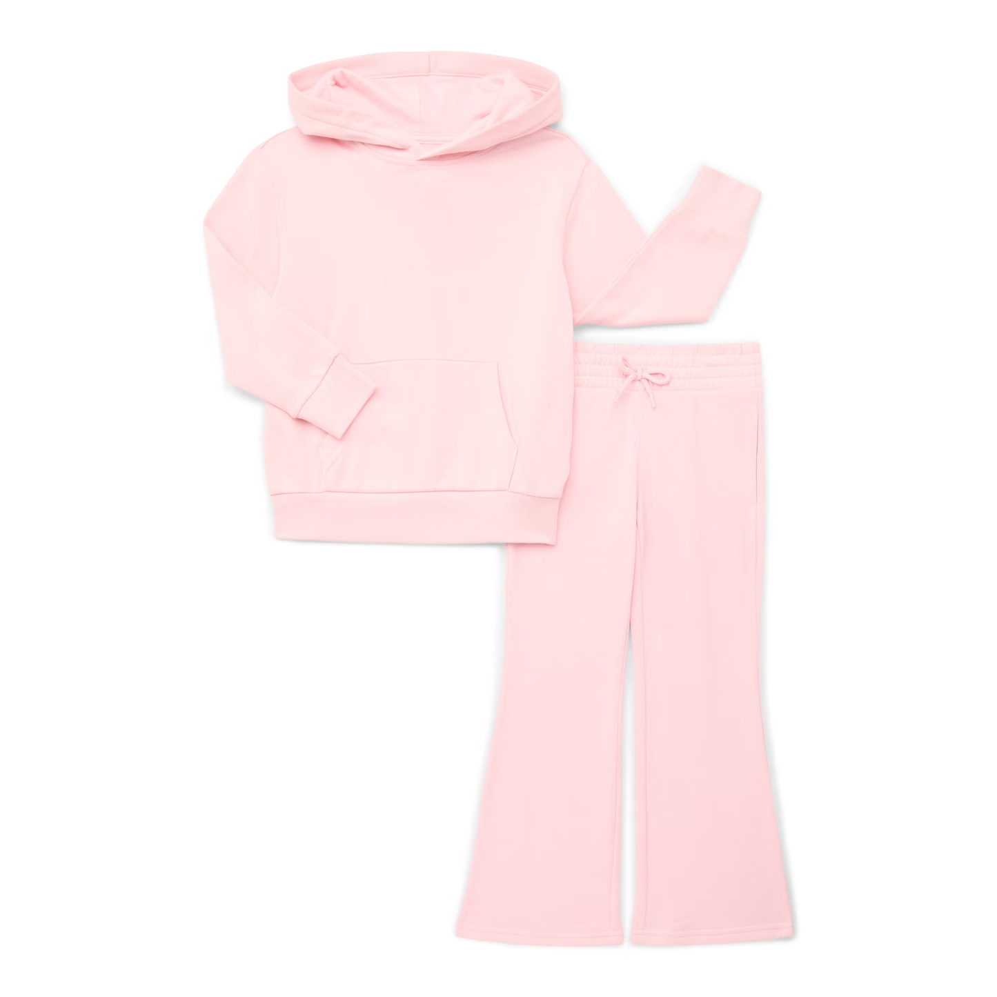 ( Moq 5 ) Preorder Baby Girls Pink Long Sleeves Pocket Hoodie Shirt Pants Clothes Set