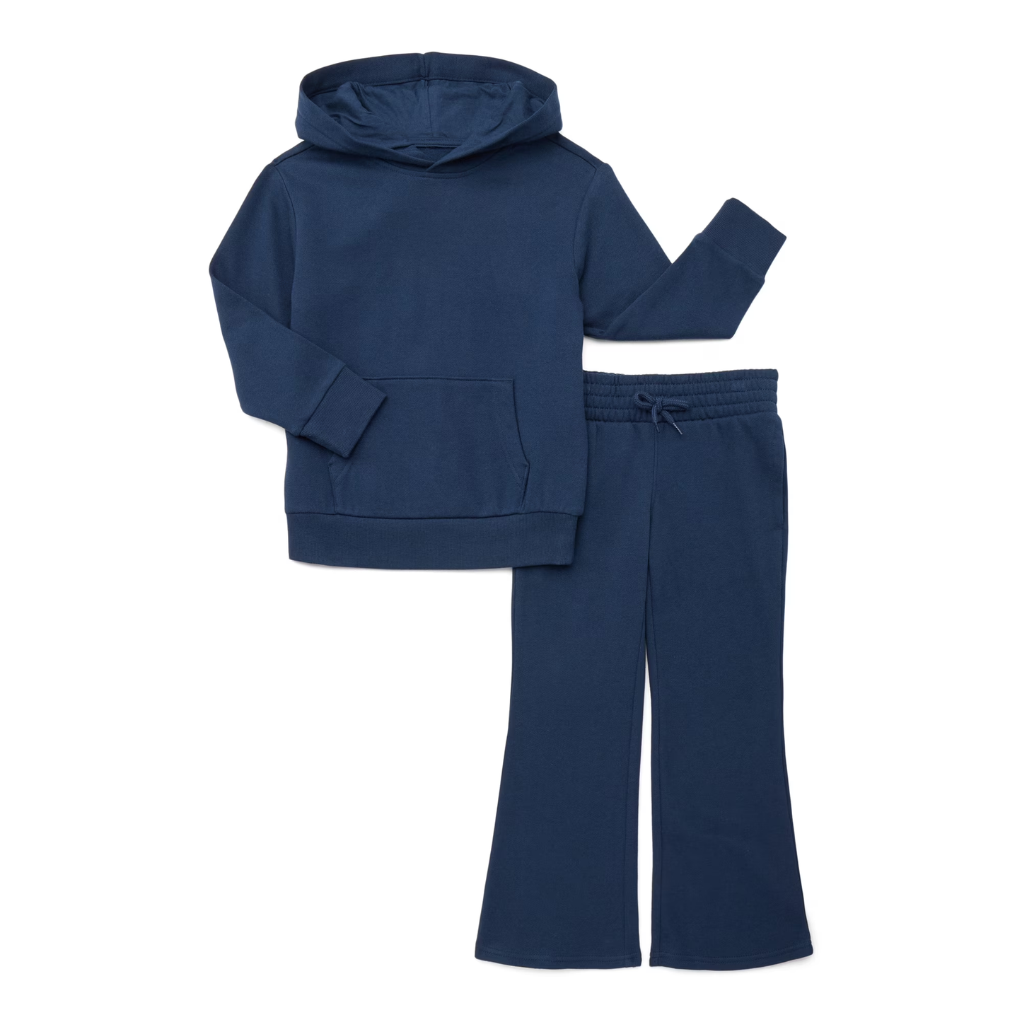 ( Moq 5 ) Preorder Baby Girls Navy Long Sleeves Pocket Hoodie Shirt Pants Clothes Set