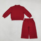 Sibling Baby Girls Adult Women Long Sleeves Shirts Pockets Cotton Pants Mock Neck Sets RTS