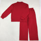 Sibling Baby Girls Adult Women Long Sleeves Shirts Pockets Cotton Pants Mock Neck Sets RTS