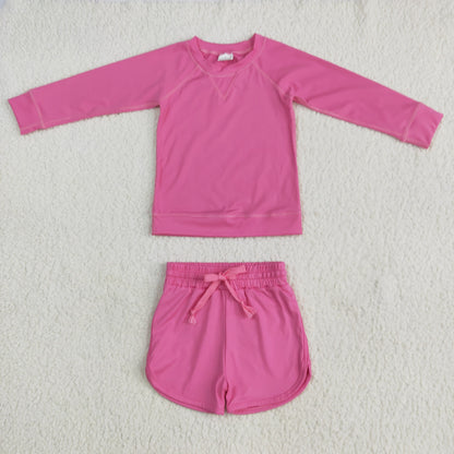 Baby Girl Toddler Long Sleeves Shirt Shorts Sibling Colorful Yoga Active Outfit Clothes RTS