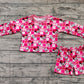 Baby Girl Long Sleeves Mouse Flower Checked Shirt Shorts Cartoon Set RTS