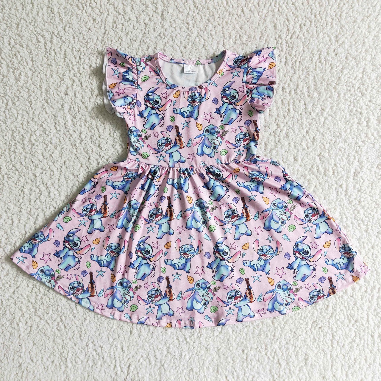 Promotion GSD0012 Baby Girl Summer Cartoon Twirl Dress