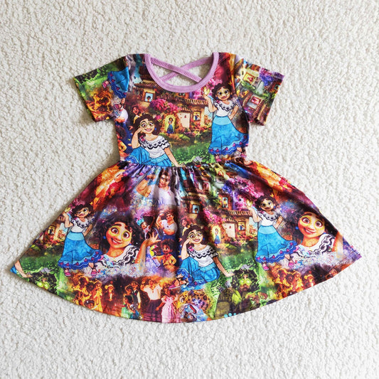 Promotion GSD0013 Baby Girl Cartoon Twirl Dress