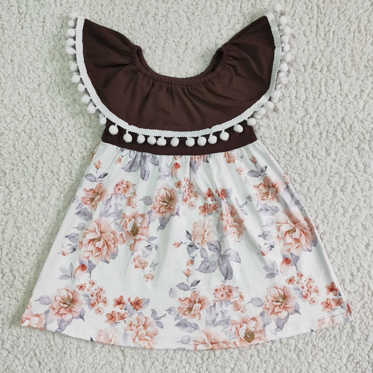 Promotion Baby Girl Short Sleeves Floral Summer Dress