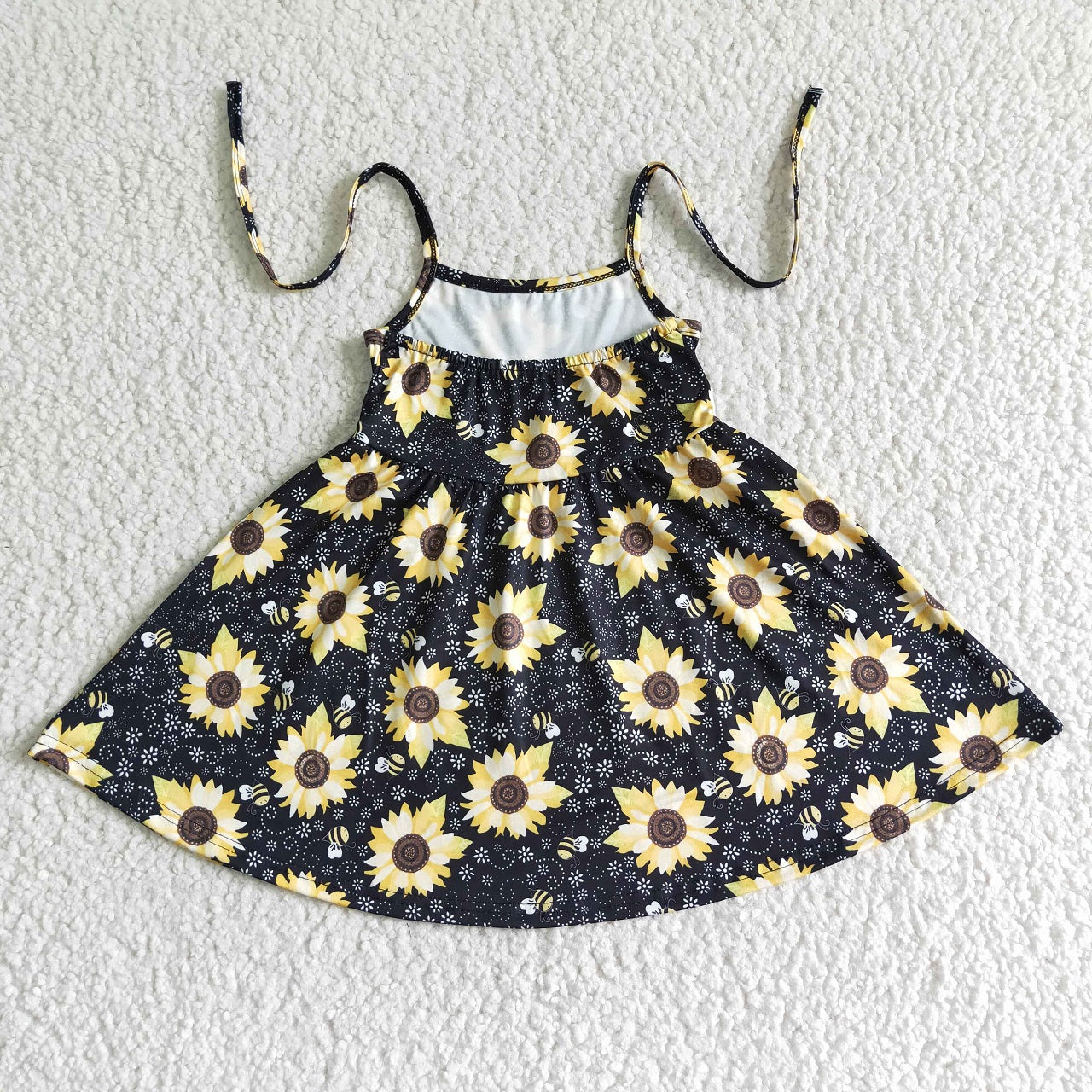 Promotion Baby Girl Summer Sleeveless Sunflower Twirl Dress