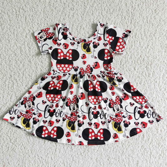 Promotion Baby Girl Summer Cartoon Twirl Dress