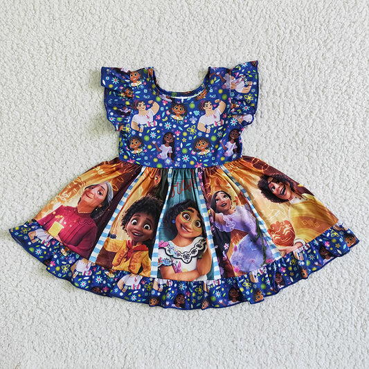 Promotion GSD0065 Baby Girl Cartoon Twirl Dress