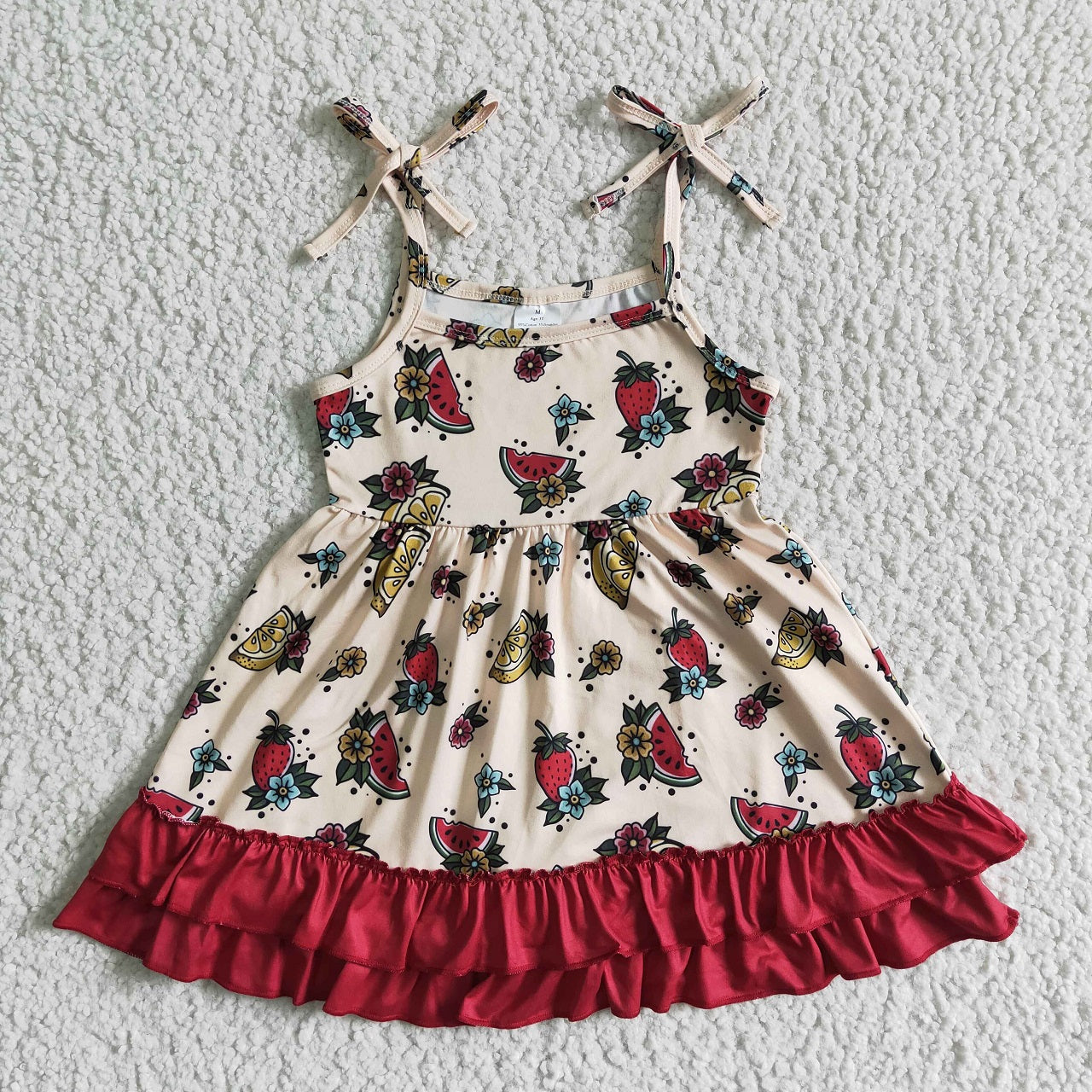 Promotion Baby Girl Summer Watermelon Twirl Dress