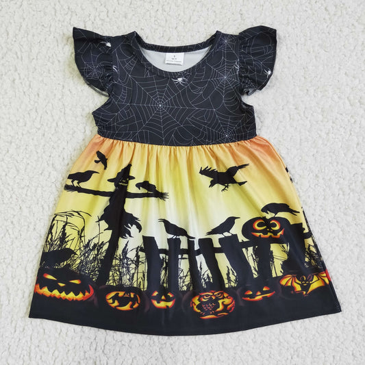 Promotion Baby Girl Halloween Pumpkin Dress