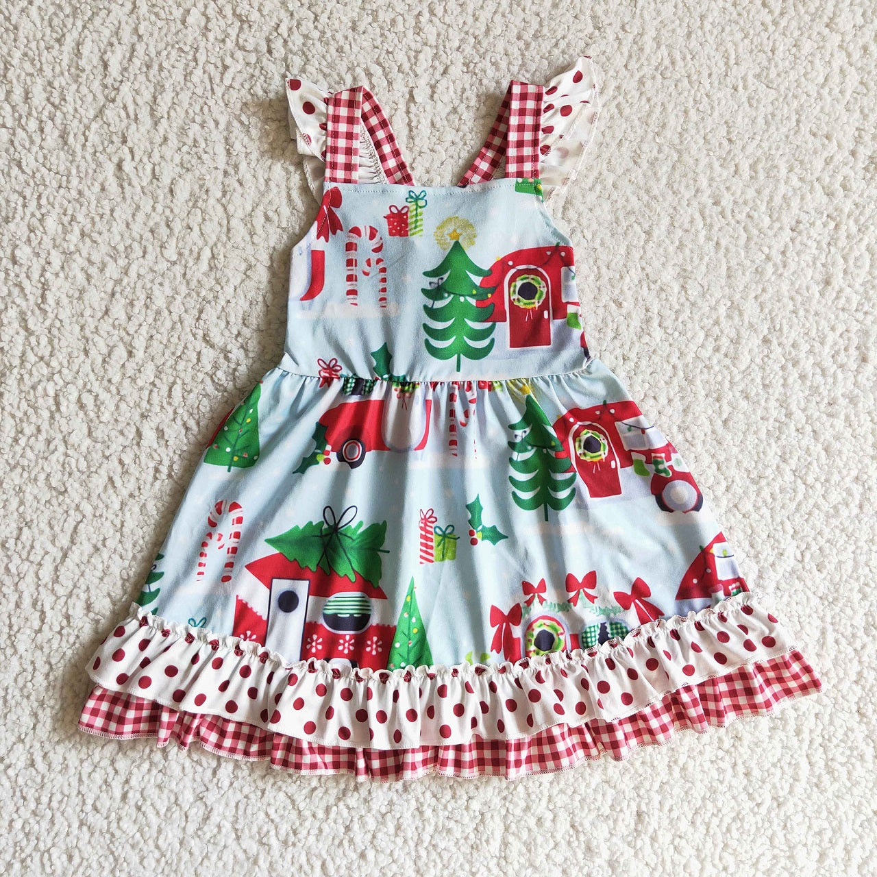 Promotion Baby Girl Christmas Tree Dress