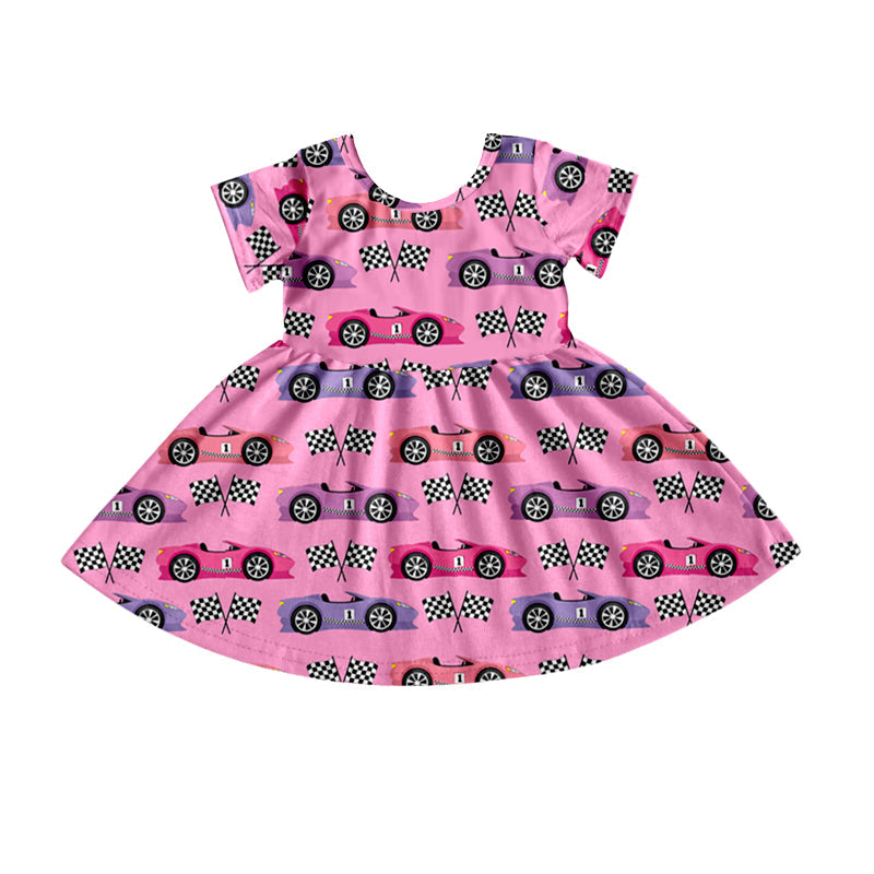 Promotion Baby Girl Car Pink Dress