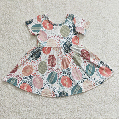 Baby Girl Easter Eggs Sibling Jumpsuit Dress Clothes
