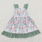 Sibling Baby Girls Kids Floral Summer Ruffle Knee Length Dresses RTS