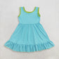 Sibling Baby Girls Kids Sleeveless Knee Length Ruffle Dresses Summer Clothes RTS