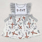 Baby Boy Girl Short Sleeves Embroidery Easter Cross Sibling Romper Dress Clothes Set