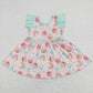 Sibling Baby Girls Kids Floral Summer Ruffle Knee Length Dresses RTS