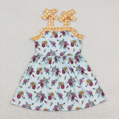 Baby Girl Kids Flower Sibling Straps Dress Jumpsuit Set Clothes