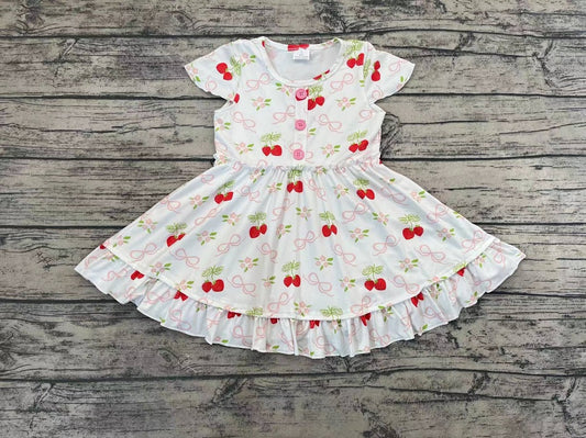 Pre-order Baby Girl Short Sleeves Strawberry Floral Summer Dress