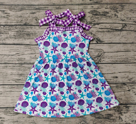 Pre-order Baby Girl Sleeveless Starfish Summer Dress