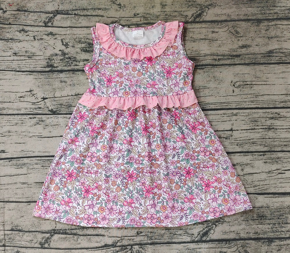 No moq Pre-order Baby Girl Sleeveless Floral Summer Dress