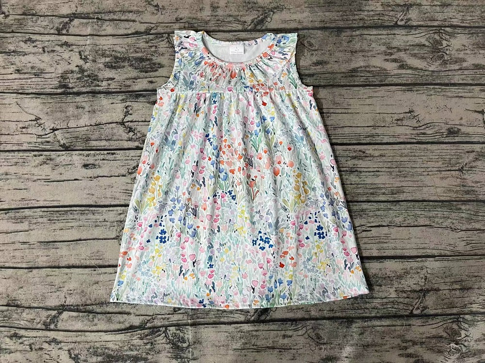 Pre-order Baby Girl Sleeveless Floral Summer Dress