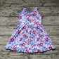 Baby Girl Sleeveless Flower Purple Dress