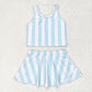 Baby Girl Sleeveless Stripes Tops Skirts Shorts Set