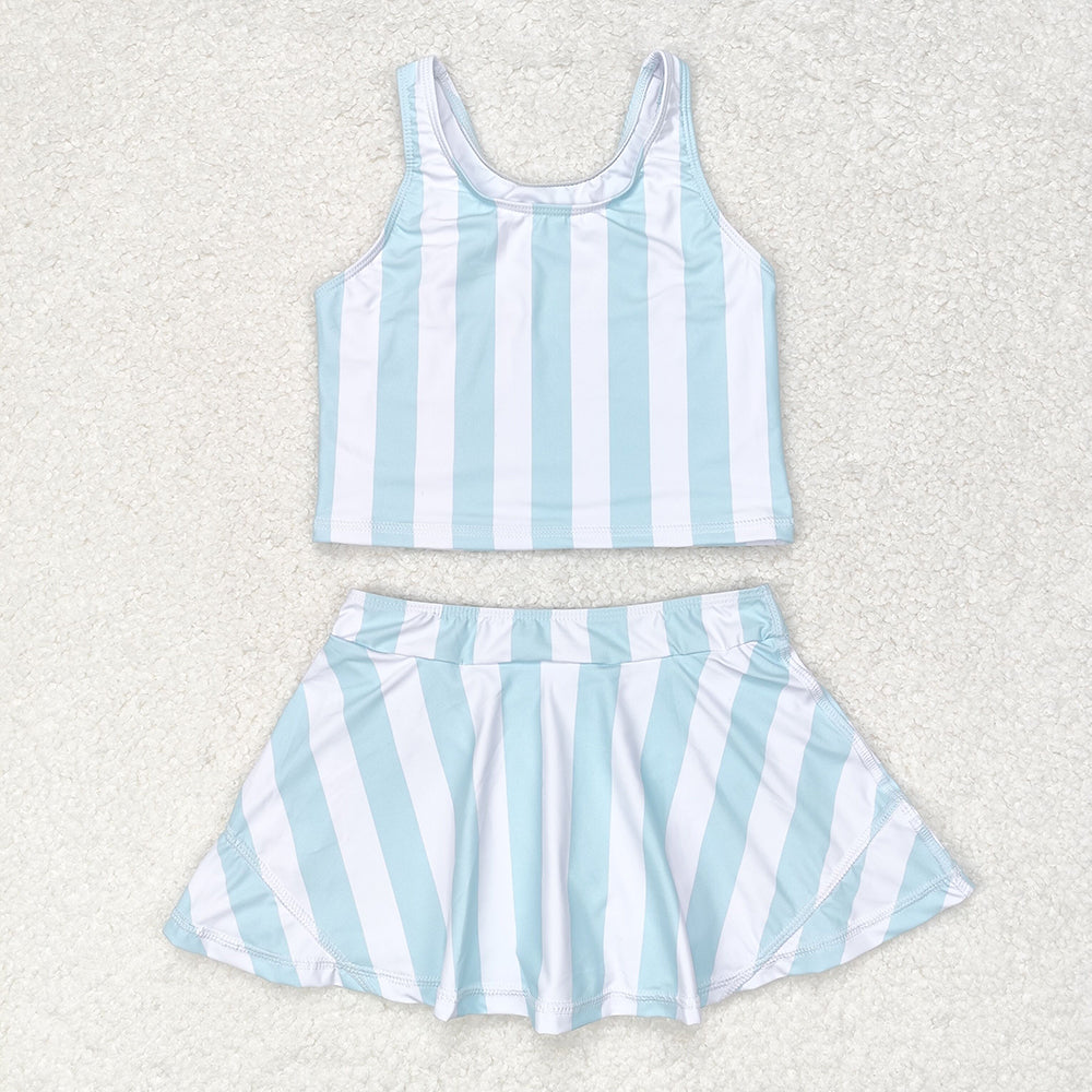 Baby Girl Sleeveless Stripes Tops Skirts Shorts Set