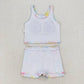 Baby Girls Sleeveless Tie Dye Skirt Shorts Set Swimsuit