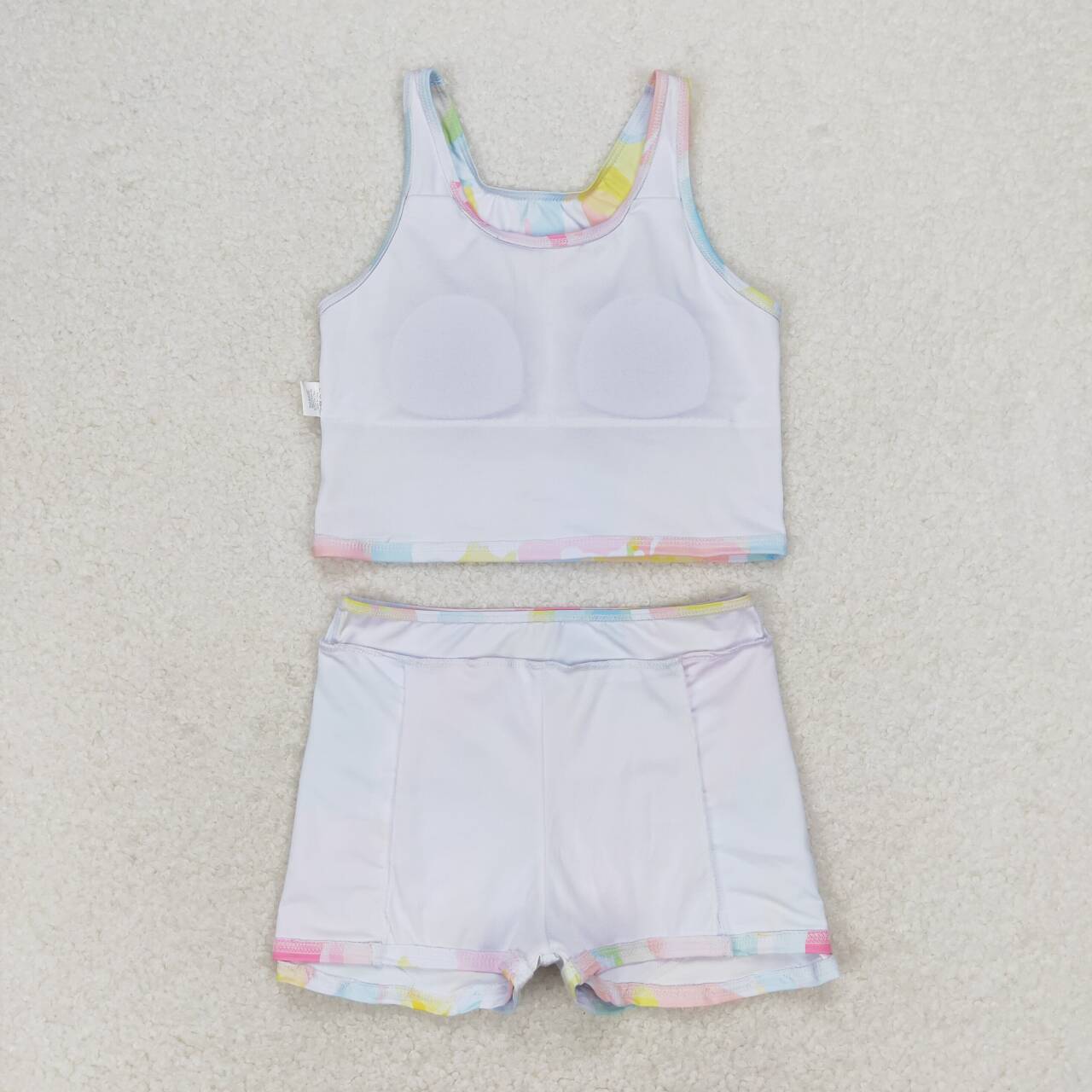 Baby Girls Sleeveless Tie Dye Skirt Shorts Set Swimsuit