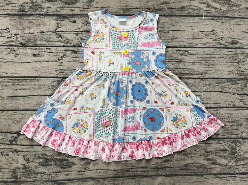 Pre-order Baby Girl Sleeveless Floral Summer Dress