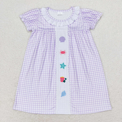 Baby Girl Short Sleeves Embroidery Summer Sibling Dress RTS