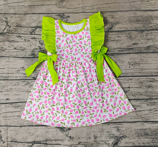 No moq Pre-order Baby Girl Short Sleeves Floral Summer Dress