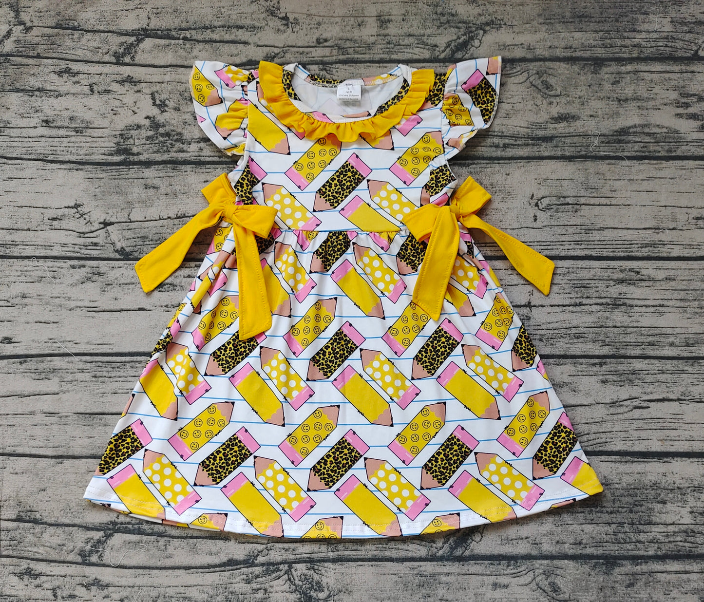 Baby Girl Pencil Bows Back To School Dress